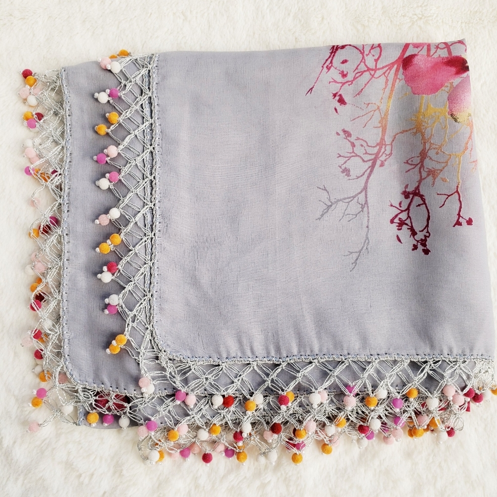 Exotic Handmade Needle Lace Scarf - Picture 3 of 4